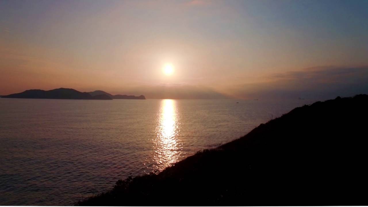 ocean sunrise pura vida 4K Ocean Aerial View of Sunset [Royalty Free Video]