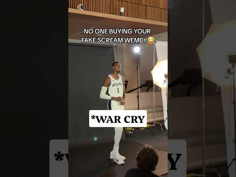 Wemby with the WAR CRY😂👀