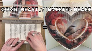 Combi Heart with Inverted Heart // Fore Edge Book Art // Photo Strip Book