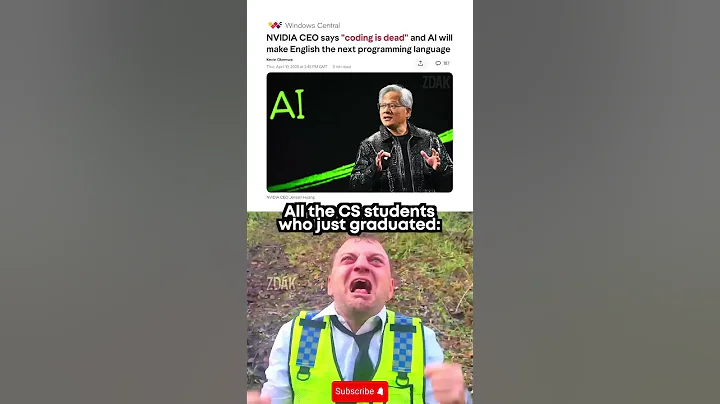 NVIDIA CEO Says #CodingIsDead 😭💻 | #AI Replacing Coders? | #TechNews #Shorts