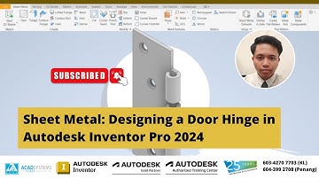 Sheet Metal: Designing a Door Hinge in Autodesk Inventor Pro 2024