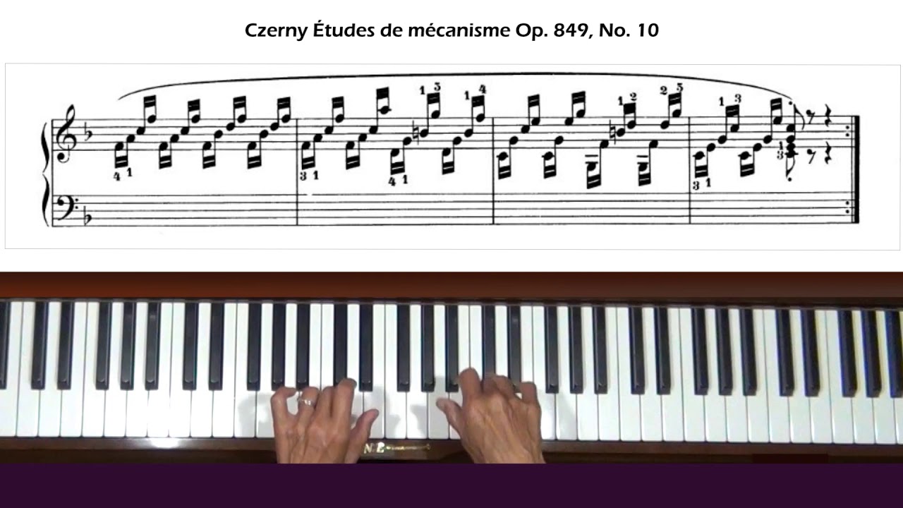 Черни 30 механических этюдов соч. 849, № 10 Учебное пособие по игре на фортепиано