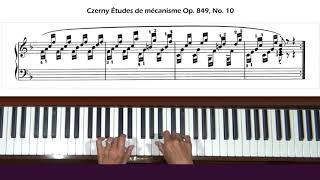Czerny 30 Études de mécanisme Op. 849, No. 10 Piano Tutorial
