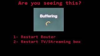 Buffering issue - First thing to do