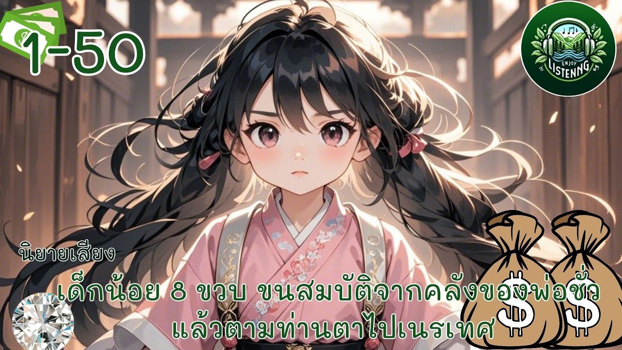 EP 1-50  นิยายเสียงเรื่อง เด็กน้อย 8 ขวบ ขนสมบัติจากคลังของพ่อชั่ว แล้วตามท่านตาไปเนรเทศ