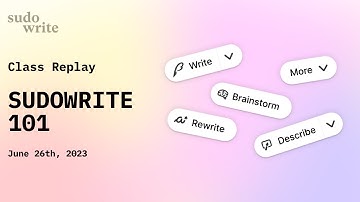 Sudowrite 101: Writing Fiction Using Write & Generate First Draft