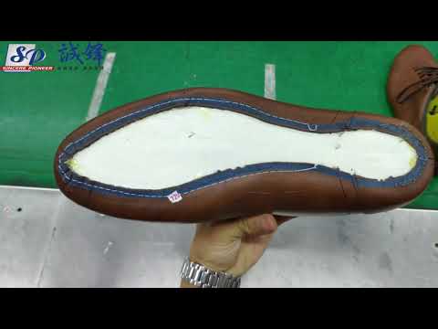 (828&666 Series)Leather men shoe by toe, heel & side lasting machines in two sectional lasting