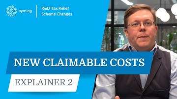 R&D Tax relief scheme changes 2 - New claimable costs