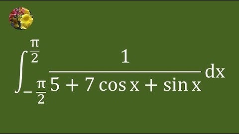 Evaluating the definite integral using tangent-half-angle substitution (Mis-3139)