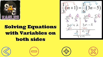 A1 2-4 Solving Equations with Variables on Each Side PART 2