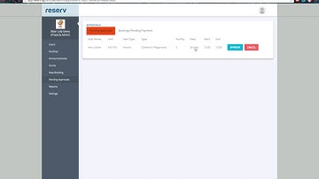 Reserv - How to approve a booking