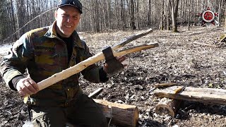 Two Ways To Fix A Broken Axe In The Forest - This Actually Works! Wilderness Survival @Wild-Siberia