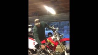 First start on rebuilt 2001 cr250...didn't go so well
