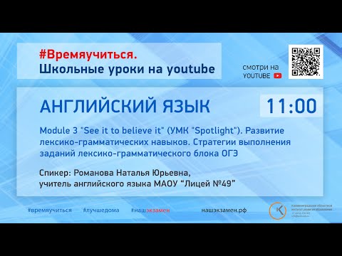 Английский язык. Развитие лексико-грамматических навыков. Стратегии выполнения заданий ОГЭ.