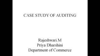 Auditing - Case studies