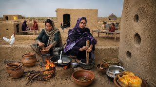 Peaceful Desert Evening | Homemade Sardai &amp; Chicken Keema Kaddu in Mud Kitchen