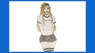 Easy Step By Step Drawing How To Draw A Girl
