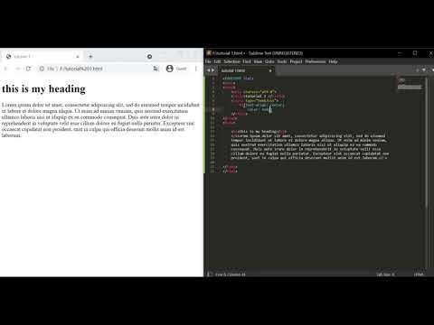 how to add heading and paragraph using html, Css