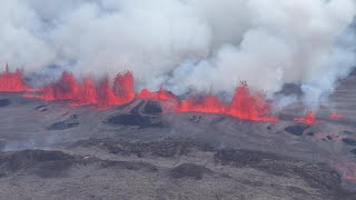 Aerial footage of ongoing volcanic eruption in Iceland | AFP