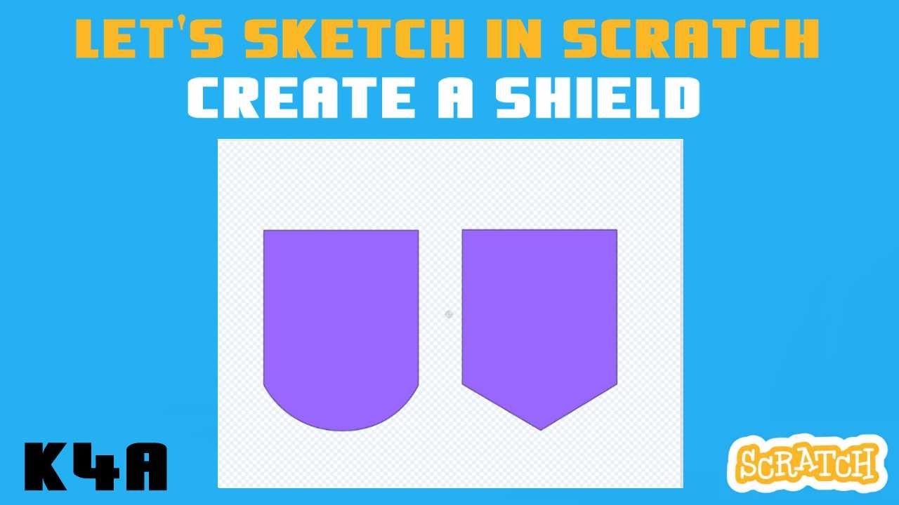Create A Shield Sprite - Let's Sketch In Scratch - YouTube