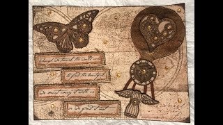 Steampunk Mixed Media Journal Page #GSLCCCBMatchup