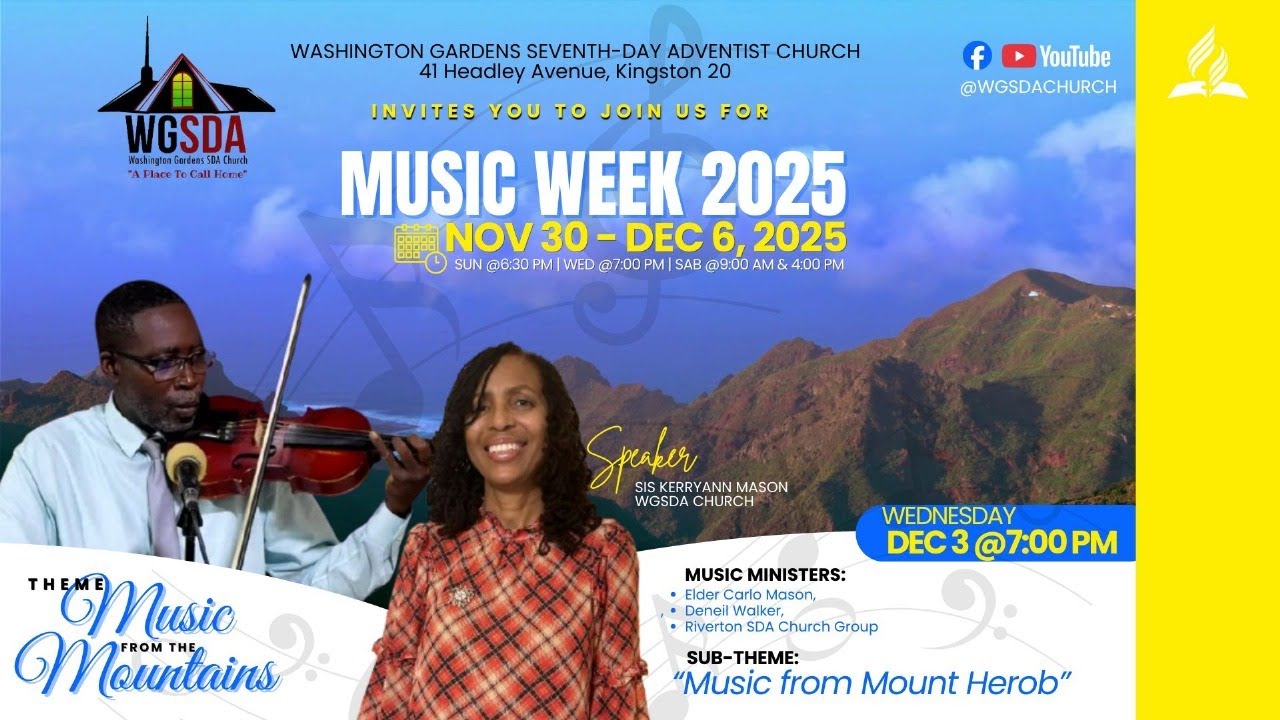 Music Week 2025 |"Music from the Mountains" | Sis. Kerry Ann Mason | December 03 , 2025 | 7:00PM