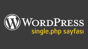 Wordpress tema yapımı - single.php sayfası ders #6