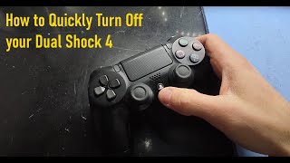 How to power off a dual shock 4 controller