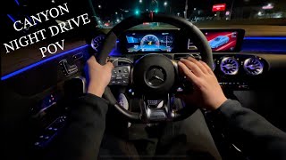 Cutting Up Backroads In A Mercedes CLA35 AMG / Relaxing Night Drive (POV)