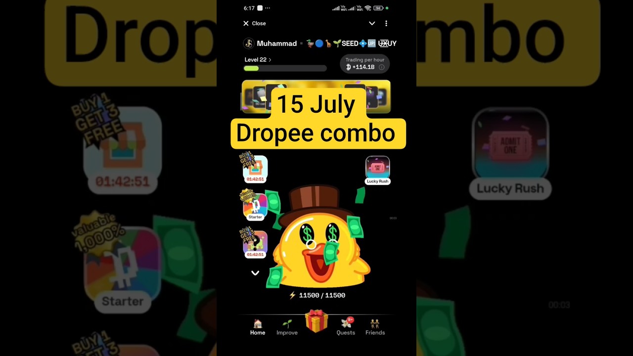 Dropee daily combo today 🔥 Dropee daily combo 15 July | Daily Combo Dropee | 15 July combo lottery
