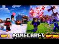 We Survived 100 Days in Minecraft Team vs Team — The Ending Was Unexpected