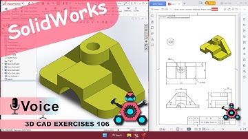 SolidWorks | 3D CAD EXERCISES 106 | StudyCadCam | Solution Tutorial |
