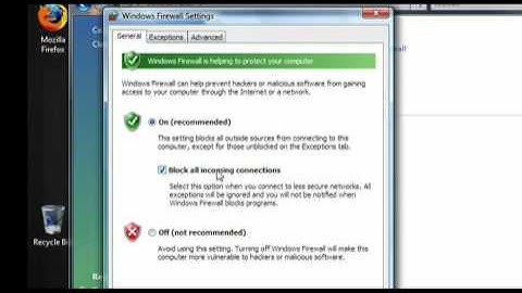 How to manage the Windows Vista firewall