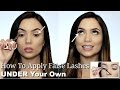 How To Apply False Lashes UNDER Your Lashes | Reverse Eyelash Trick Makeup Hack