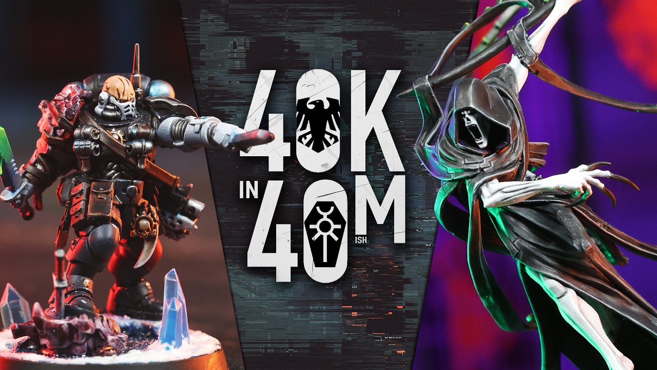 Pantheon of Woe Necrons vs Raven Guard - Warhammer 40k in 40m