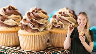 Moist Peanut Butter Cupcakes with Swirled Chocolate Peanut Butter Frosting screenshot 5