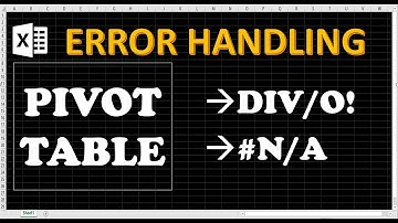 Pivot Table - ERROR handling #DIV/0 and #N/A - learn how to hide or change errors in pivot tables