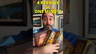 Reviewing 4 Board Games in ONE MINUTE                      #boardgames