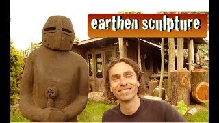 COB statue 🗿Earthen sculpture  🏰 DIY mancave tutorial ⚔️