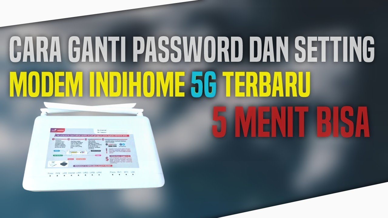 Tutorial Cara seting modem Indihome ZTE F670L Dual Band 5G pakai Hp 5