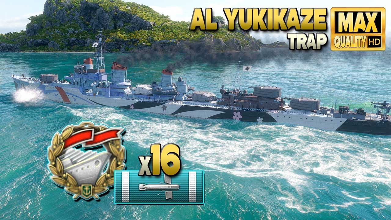 Эсминец AL Yukikaze: Одиночный воин на карте Ловушка - Мир военных кораблей