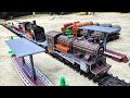 Rarely Seen! Classic Steam Train Carrying Many Locomotives / Asmr Assembly and Road Test