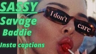 SASSY AND SAVAGE CAPTIONS FOR INSTAGRAM AND FACEBOOK//BAD BITCH CAPTIONS // ATTITUDE CAPTIONS/MAHIMA screenshot 2