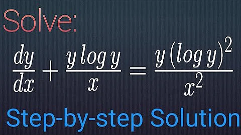 Solve: dy/dx+ y log y/x=y(log y)^2/x^2|| Bernoullis differential equation||#bernoullisequation #ode