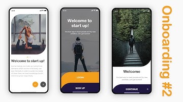 Onboarding Page Design #2 | in Adobe XD | App design tutorials | Onboarding Screen