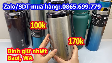 Bình giữ nhiệt nóng lạnh, 1000ml, 1200ml, 1300ml inox 304 cao cấp, bền, đẹp. có quai treo chắc chắn.