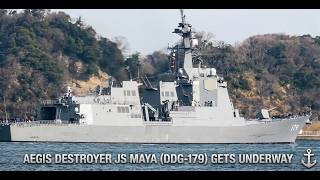 Aegis Destroyer JS Maya (DDG-179) Gets Underway from Yokosuka Naval Base