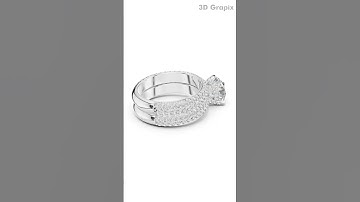 Jewellery CAD Design Rendering Ring - 07| Gold | 360° Realistic View #3dgrapix #3DRendering