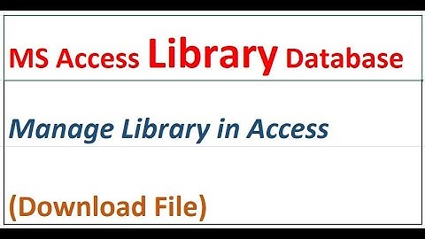 MS Access; Library Database Complete (File Available); Urdu/Hindi