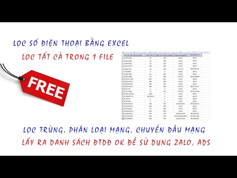Video Cách lọc số điện thoại trong excel như phần mềm lọc số... - youtube